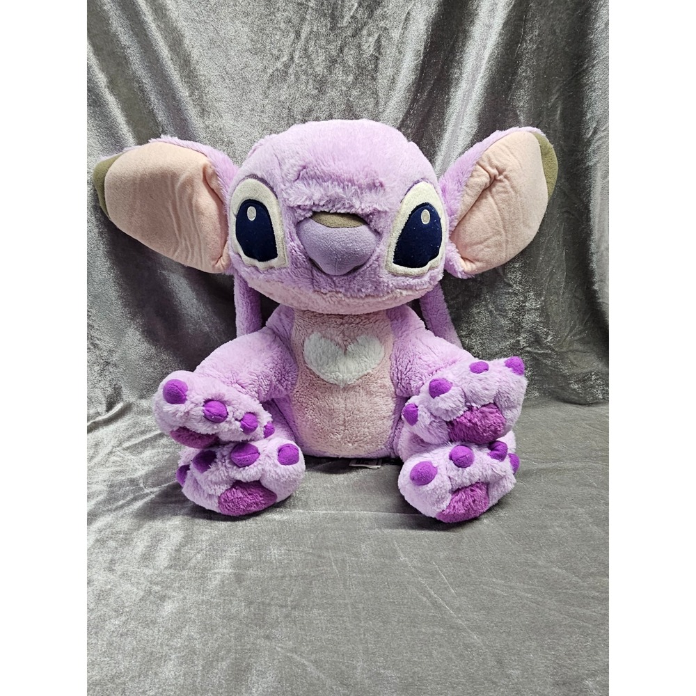 Disney Parks Angel Plush Lilo & Stitch Experiment 624 Purple Heart 14 Inch